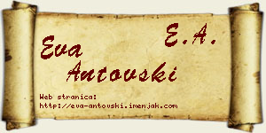 Eva Antovski vizit kartica